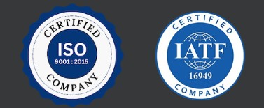 NMC-2026-05-certification-logos ISO 9001 and IATF 16949 certification logos representing international manufacturing standards essential for precision metal processing for OEMs.